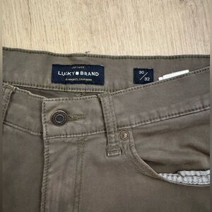 Lucky Brand olive green athletic slim fit pant